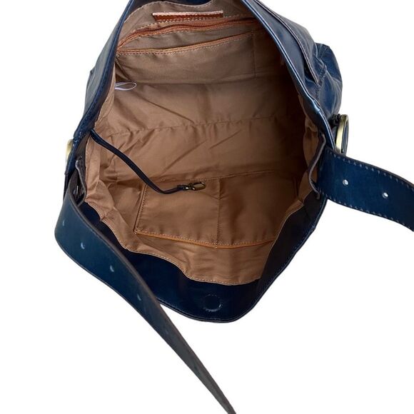 HOBO Blue Leather Shoulder Bag - Picture 6 of 11